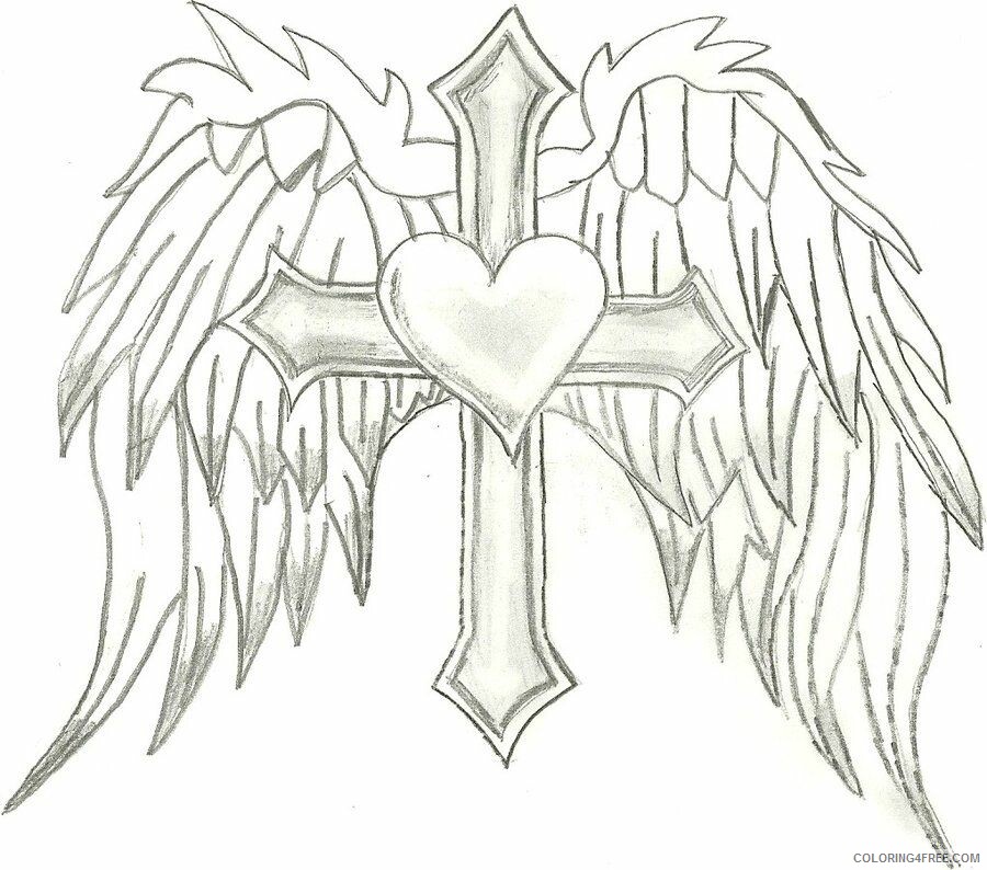 Angel Wings Coloring Pages to Print Printable Sheets jpg 2021 a 6103 Coloring4free