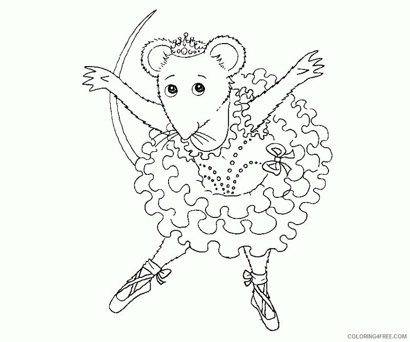 Angelina Ballerina Coloring Pages Printable Sheets 6 Angelina Ballerina Page 2021 a 6112 Coloring4free