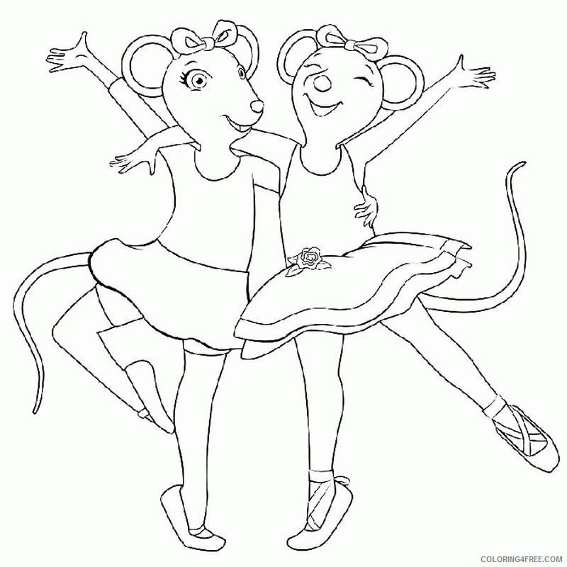 Angelina Ballerina Coloring Pages Printable Sheets Angelina Ballerina Free 2021 a 6120 Coloring4free