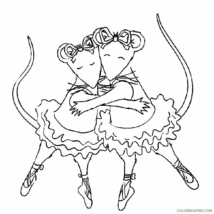 Angelina Ballerina Coloring Pages Printable Sheets Angelina Ballerina Printable 2021 a 6127 Coloring4free