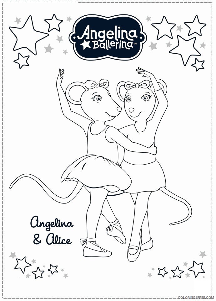 Angelina Ballerina Coloring Pages Printable Sheets Angelina Ballerina page 1 2021 a 6114 Coloring4free