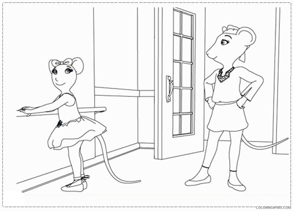 Angelina Ballerina Coloring Pages Printable Sheets Angelina Ballerina page 2 2021 a 6115 Coloring4free