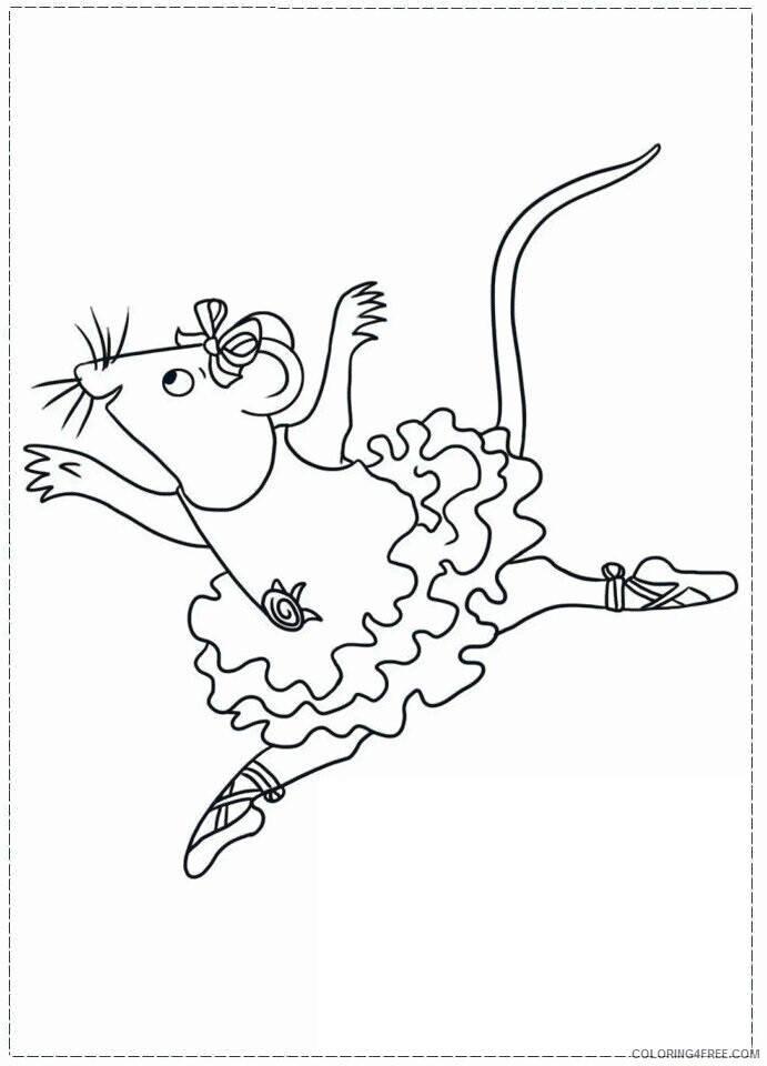 Angelina Ballerina Coloring Pages Printable Sheets Angelina Ballerina page 3 2021 a 6116 Coloring4free