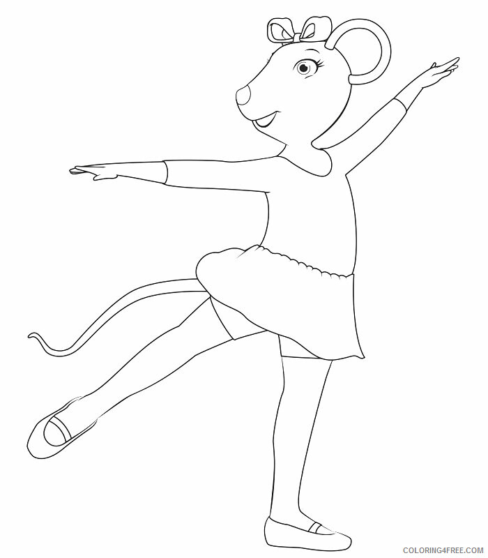 Angelina Ballerina Coloring Pages Printable Sheets the Colouring 2021 a 6121 Coloring4free