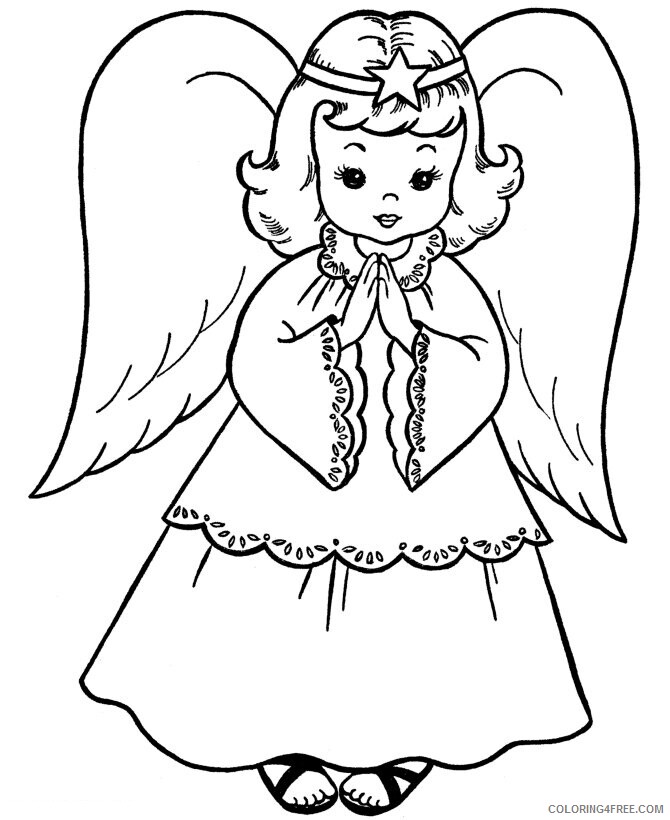 Angels Coloring Pages Printable Sheets Angels 181 Free 2021 a 6143 Coloring4free