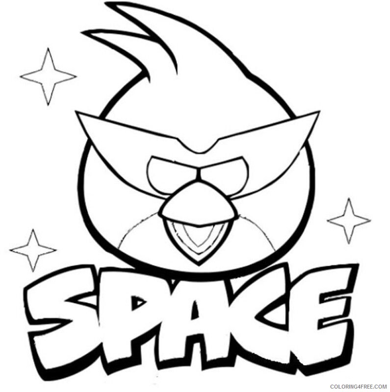 Angry Bird Coloring Book Printable Sheets Angry Birds Space Pages 2021 a 6152 Coloring4free