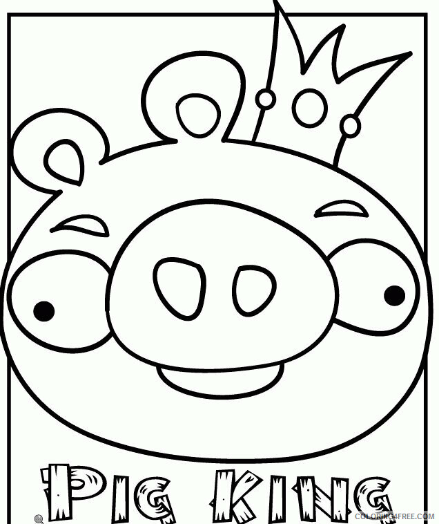 Angry Bird Coloring Book Printable Sheets Pig King of Angry Birds 2021 a 6158 Coloring4free