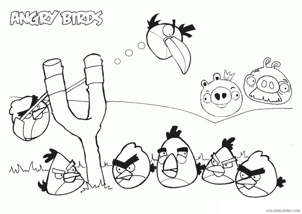 Angry Bird Coloring Pages Printable Sheets Angry Birds Page Free 2021 a 6178 Coloring4free