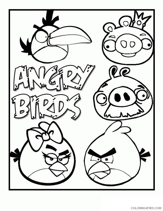 Angry Bird Coloring Pages for Kids Printable Sheets Angry Birds 13 2021 a 6190 Coloring4free