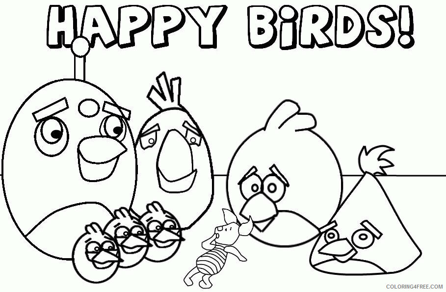 Angry Bird Coloring Sheet Printable Sheets Unique Angry Birds Pages 2021 a 6200 Coloring4free
