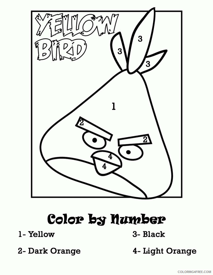 Angry Bird Colors Printable Sheets color by number varita numeroiden 2021 a 6218 Coloring4free