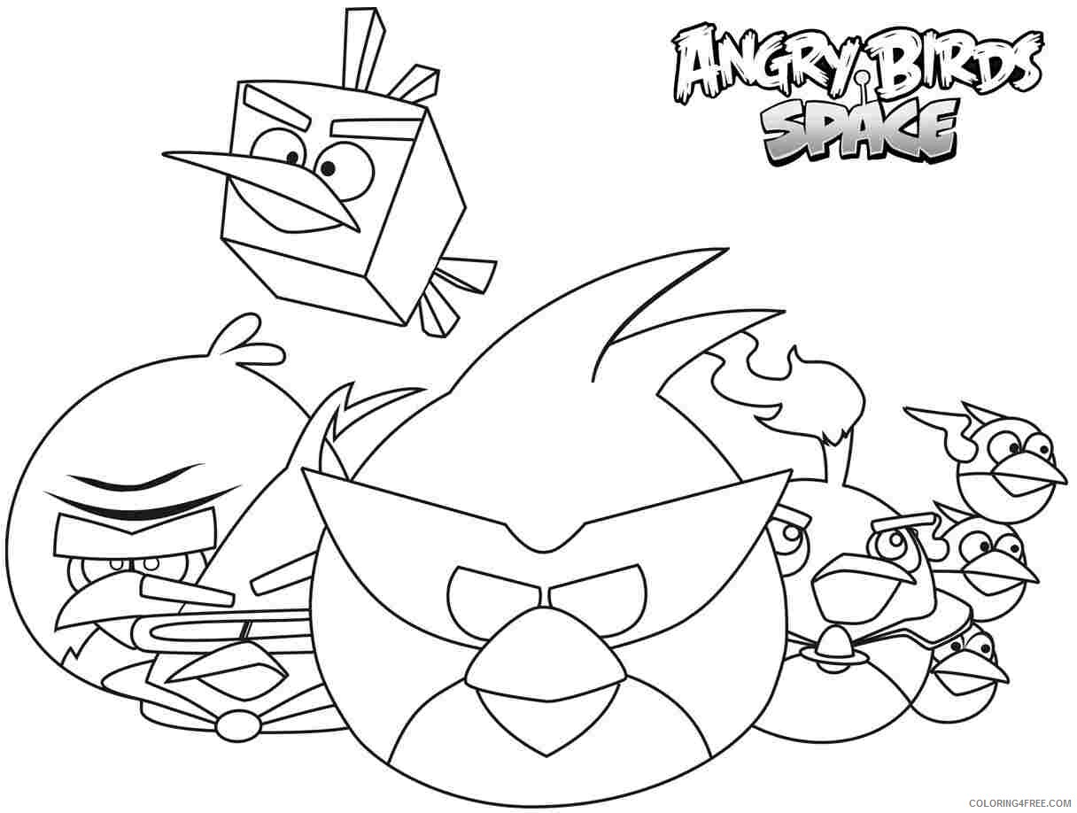 Angry Bird Space Coloring Pages Printable Sheets Angry Bird Space Page 2021 a 6234 Coloring4free