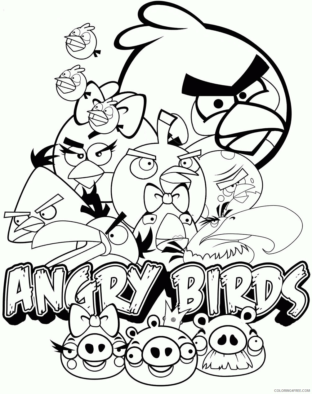Angry Bird Terence Coloring Page Printable Sheets Angry Birds E E Eagle 2021 a 6242 Coloring4free