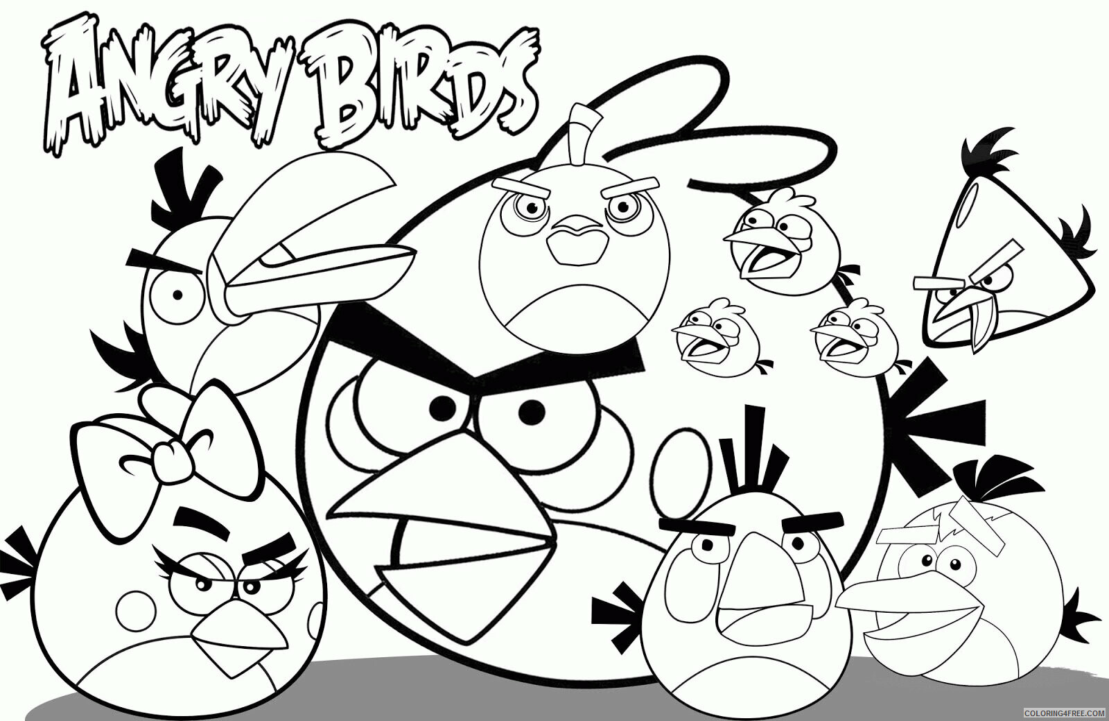 Angry Birds Coloring Pages Printable Sheets Free Printable Angry Bird 2021 a 6281 Coloring4free