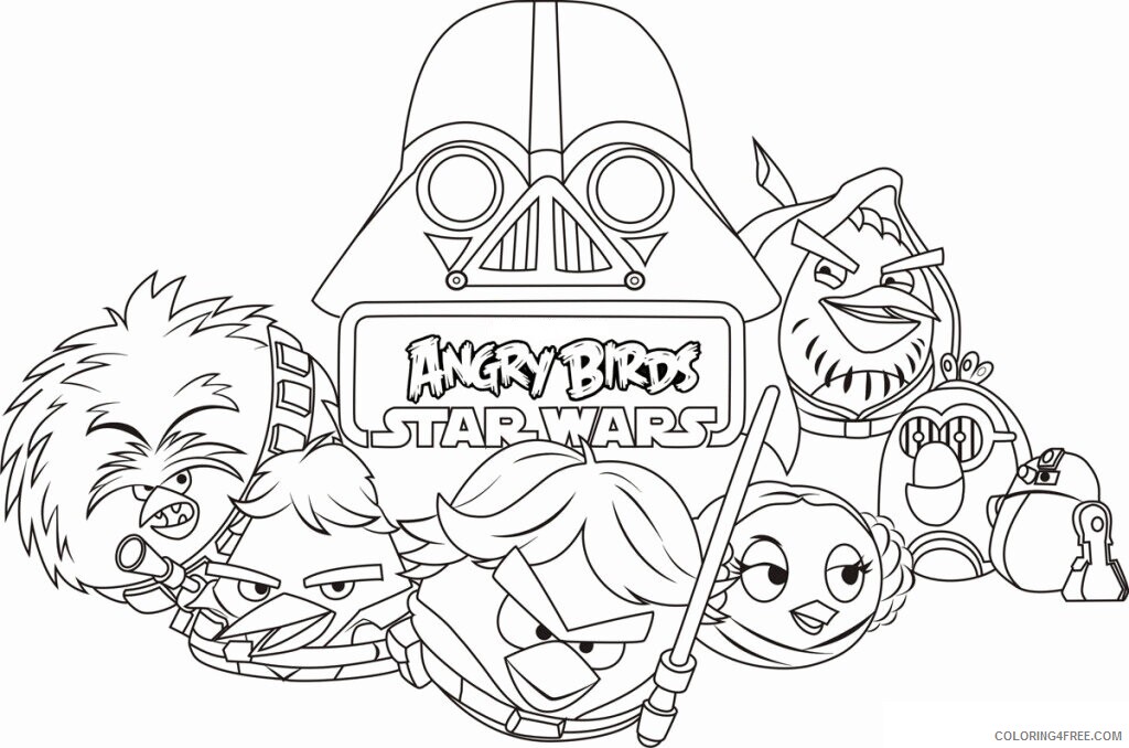 Angry Birds Coloring Pages Star Wars Printable Sheets Angry Bird Space Pages 2021 a 6284 Coloring4free