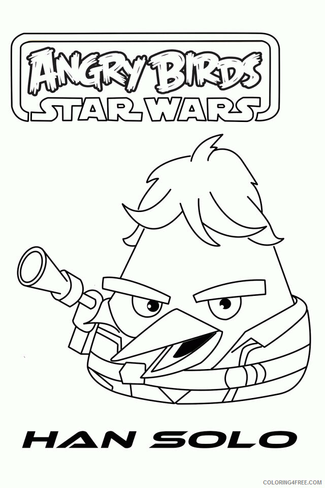 Angry Birds Coloring Pages Star Wars Printable Sheets Angry Birds Star 2021 a 6292 Coloring4free