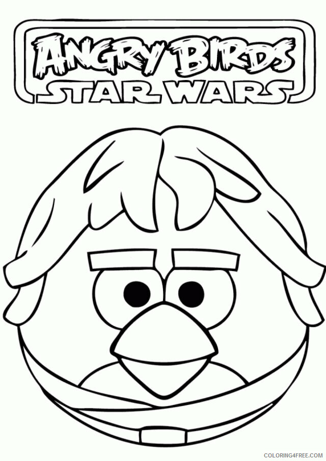 Angry Birds Coloring Pages Star Wars Printable Sheets Print Angry Birds Star Wars 2021 a Coloring4free