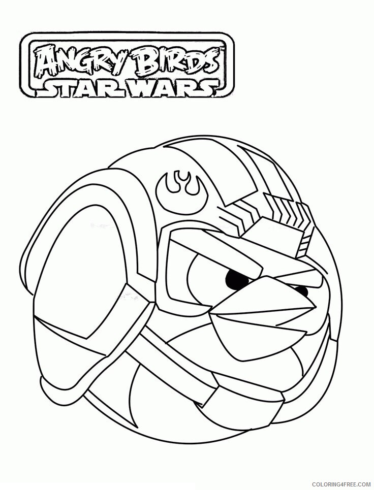 Angry Birds Coloring Pages Star Wars Printable Sheets angry birds star wars 2021 a 6289 Coloring4free