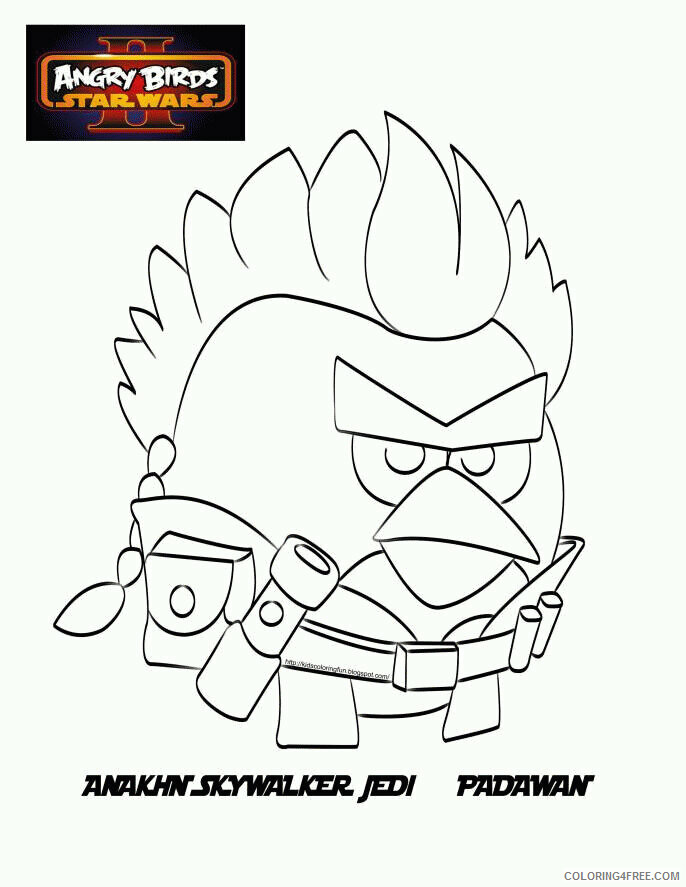 Angry Birds Coloring Pages Star Wars Printable Sheets angry birds star wars free 2021 a Coloring4free