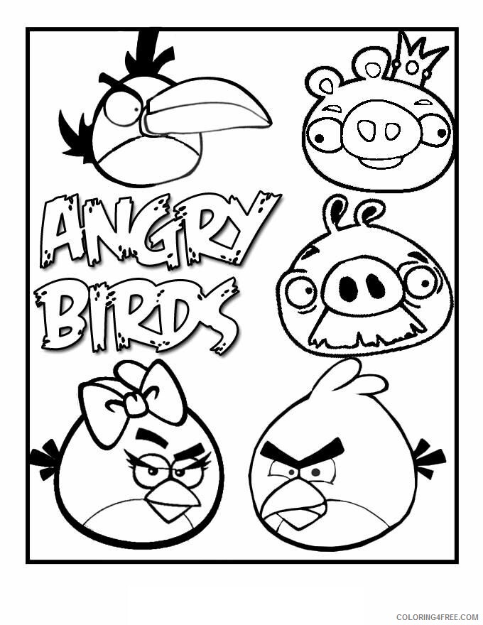 Angry Birds Pigs Coloring Pages Printable Sheets bird pig all Colouring Pages 2021 a 6310 Coloring4free
