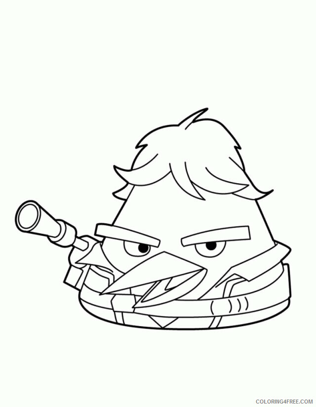 Angry Birds Star Wars Coloring Page Printable Sheets Star Wars Chewbacca 2021 a 6349 Coloring4free