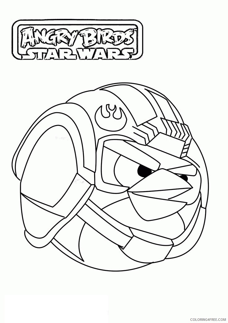 Angry Birds Star Wars Coloring Page Printable Sheets angry birds star wars 2021 a 6351 Coloring4free