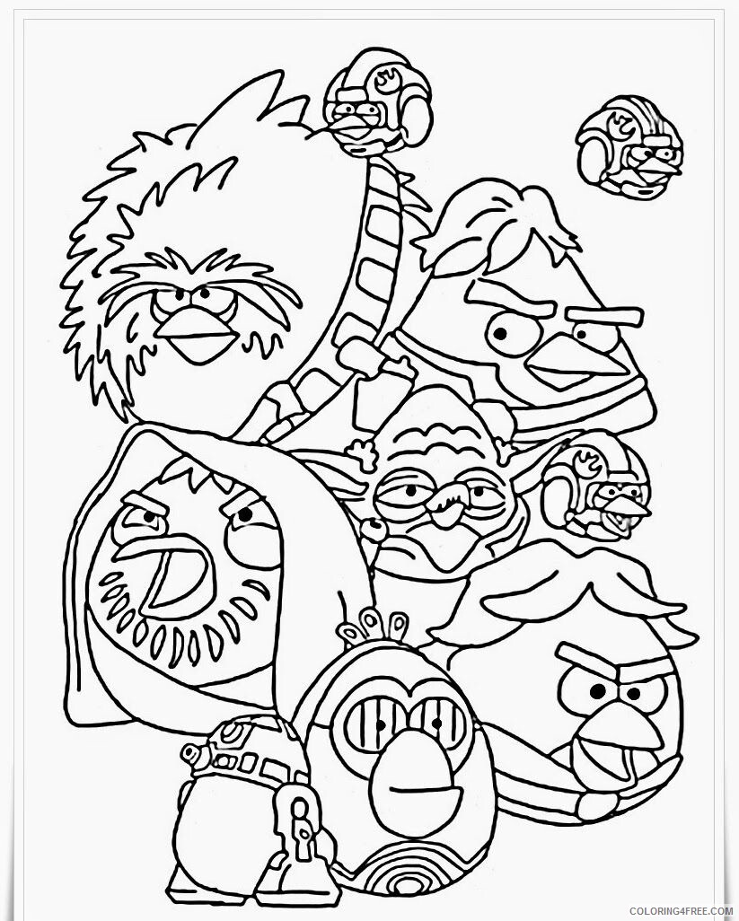 Angry Birds Star Wars Coloring Pages Free Printable Printable Sheets 2021 a 6373 Coloring4free