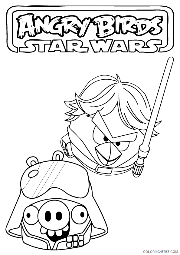 Angry Birds Star Wars Coloring Pages Free Printable Printable Sheets Angry Birds Star Wars Logo 2021 a 6375 Coloring4free