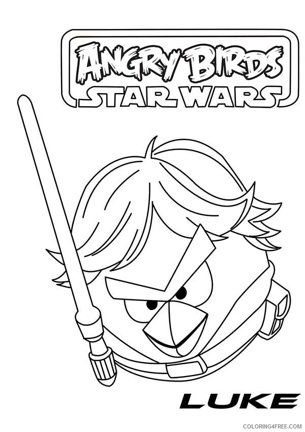 Angry Birds Star Wars Coloring Pages Free Printable Printable Sheets Luke 2021 a 6384 Coloring4free