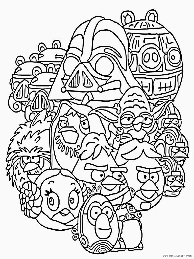 Angry Birds Star Wars Coloring Pictures Printable Sheets 2021 a 6388 Coloring4free