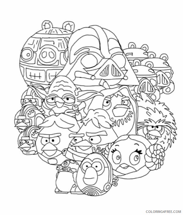 Angry Birds Star Wars Coloring Pictures Printable Sheets All Characters of 2021 a 6385 Coloring4free