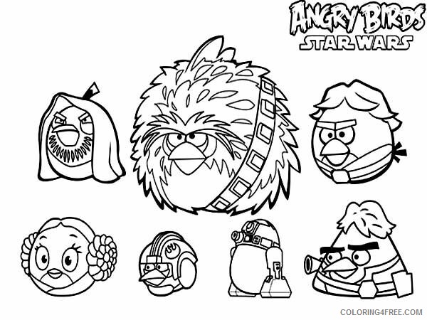 Angry Birds Star Wars Coloring Pictures Printable Sheets Angry Birds Characters 2021 a 6387 Coloring4free