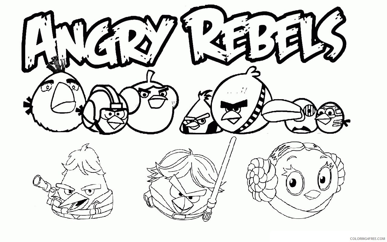 Angry Birds Star Wars Coloring Pictures Printable Sheets Printable 2021 a 6402 Coloring4free