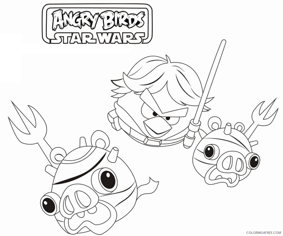 Angry Birds Star Wars Pictures to Color Printable Sheets Coloring 2021 a 6405 Coloring4free