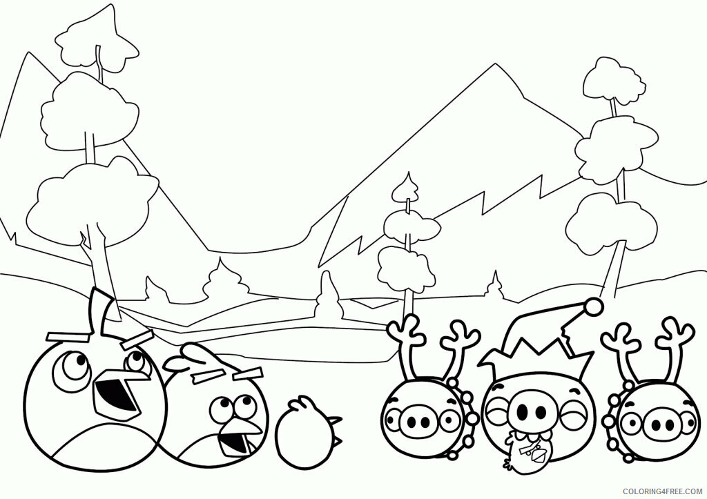 Angry Birds to Color Printable Sheets Angry Birds Free 2021 a 6408 Coloring4free