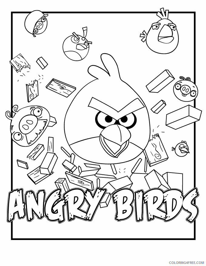 Angry Birds to Color Printable Sheets Free Printable Angry Bird Coloring 2021 a 6410 Coloring4free