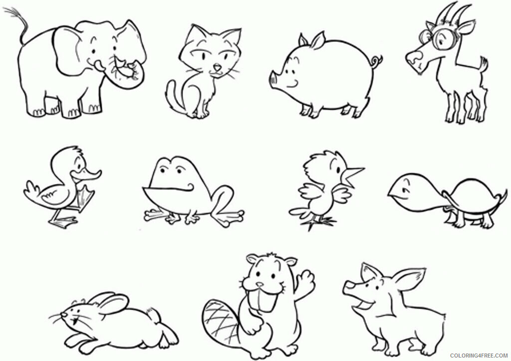 Animal Babies Coloring Pages Printable Sheets Animals Baby Coloring 2021 a 0036 Coloring4free