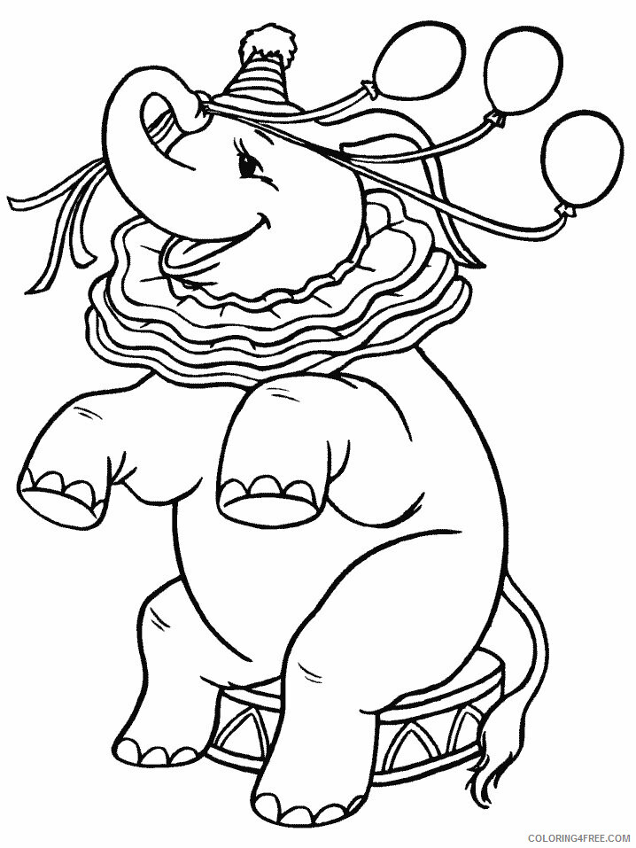 Animal Coloring Book Pages Printable Sheets Circus 9 Animals Pages 2021 a 0158 Coloring4free