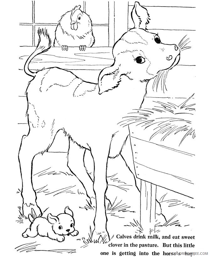 Animal Coloring Book Printable Sheets Farm Animal Spring 2021 a 0144 Coloring4free