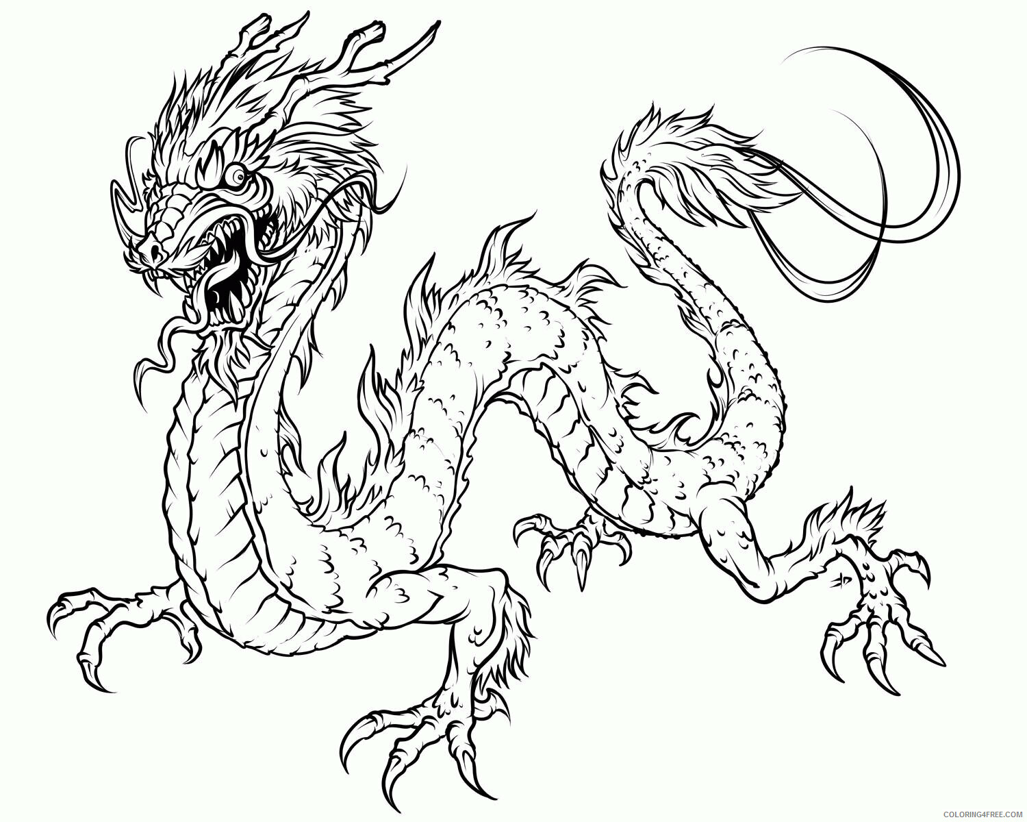 Animal Coloring Pages Animated Printable Sheets Free Printable Dragon Pages 2021 a 0212 Coloring4free