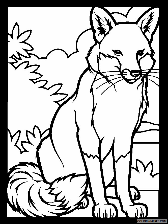 Animal Coloring Pages Free Printable Printable Sheets Fox page Animals Town 2021 a 0401 Coloring4free