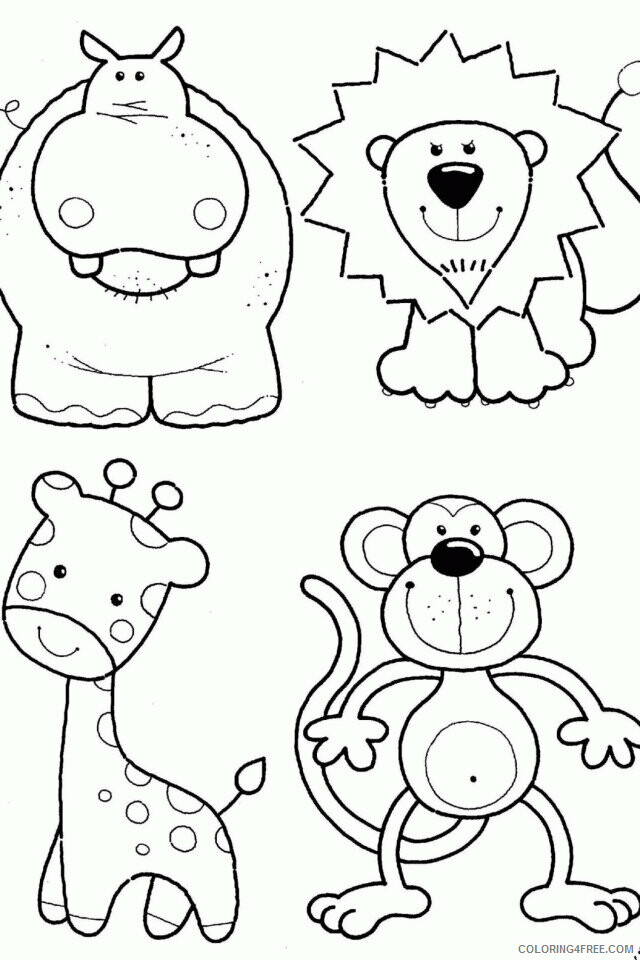 Animal Coloring Pages Preschoolers Printable Sheets Animal For Kids 2021 a 0425 Coloring4free