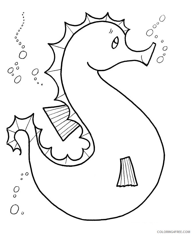 Animal Coloring Pages Preschoolers Printable Sheets Preschool Sea Animal 2021 a 0433 Coloring4free