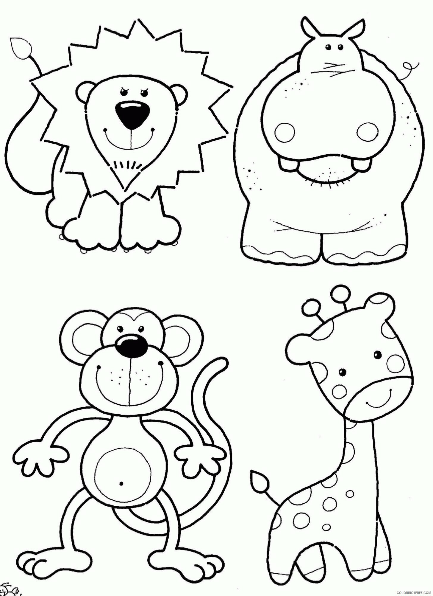 Animal Coloring Pages Printable Free Printable Sheets Animal Coloirng Zebra Zoo 2021 a 0449 Coloring4free