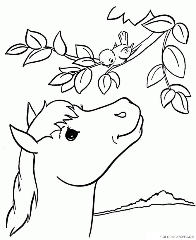 Animal Coloring Pages Printable Free Printable Sheets Horse Animal Coloring 2021 a 0462 Coloring4free
