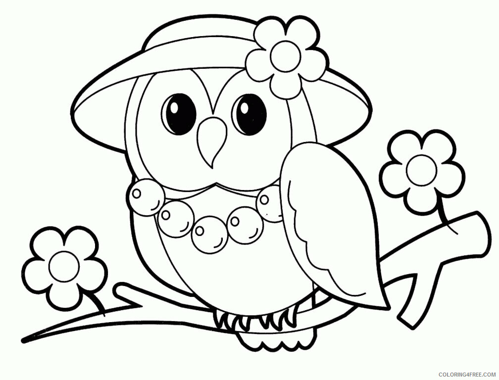 Animal Coloring Pages Printable Free Printable Sheets Owl Animal Coloring 2021 a 0463 Coloring4free