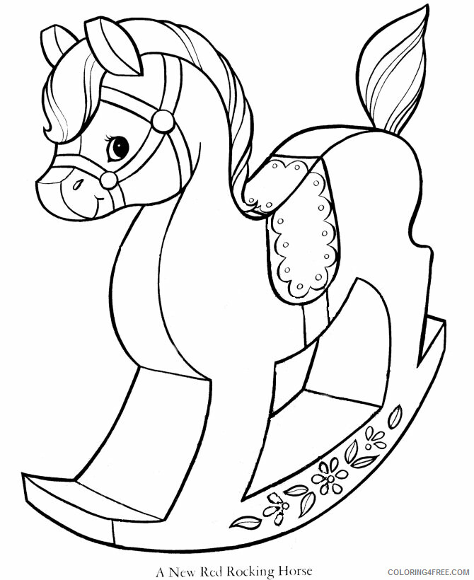 Animal Coloring Pages for Kids Printable Printable Sheets Toy Animal Rocking 2021 a 0313 Coloring4free