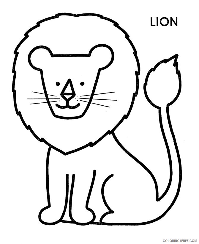 Animal Coloring Pages for Preschoolers Printable Sheets lion jpg 2021 a 0334 Coloring4free