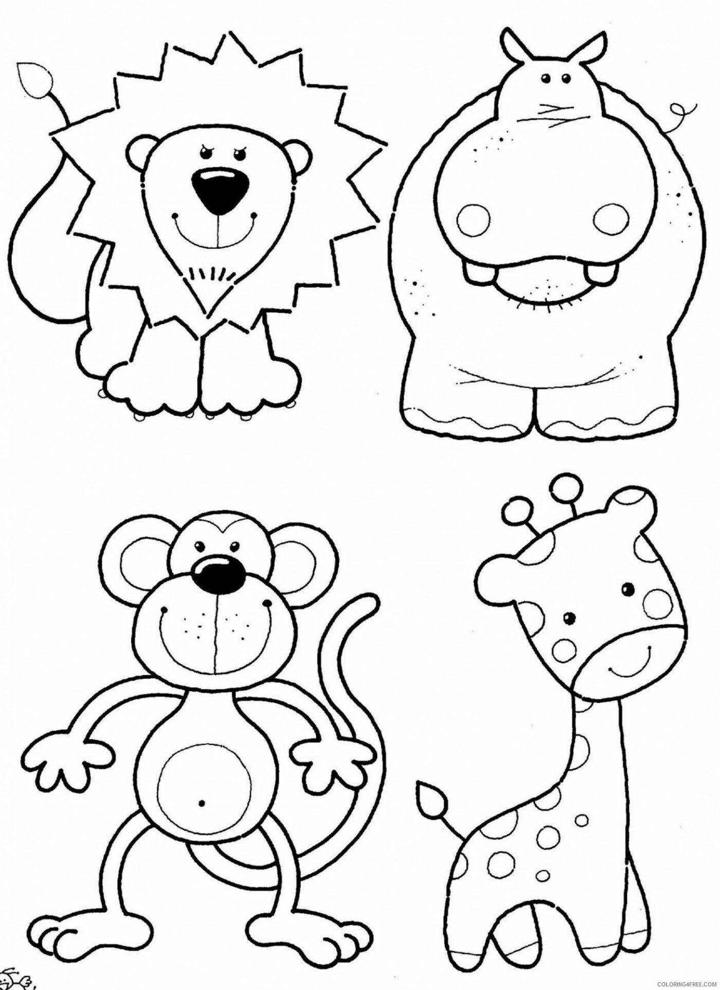 Animal Coloring Pages for Toddlers Printable Sheets animal for preschoolers 2021 a 0370 Coloring4free