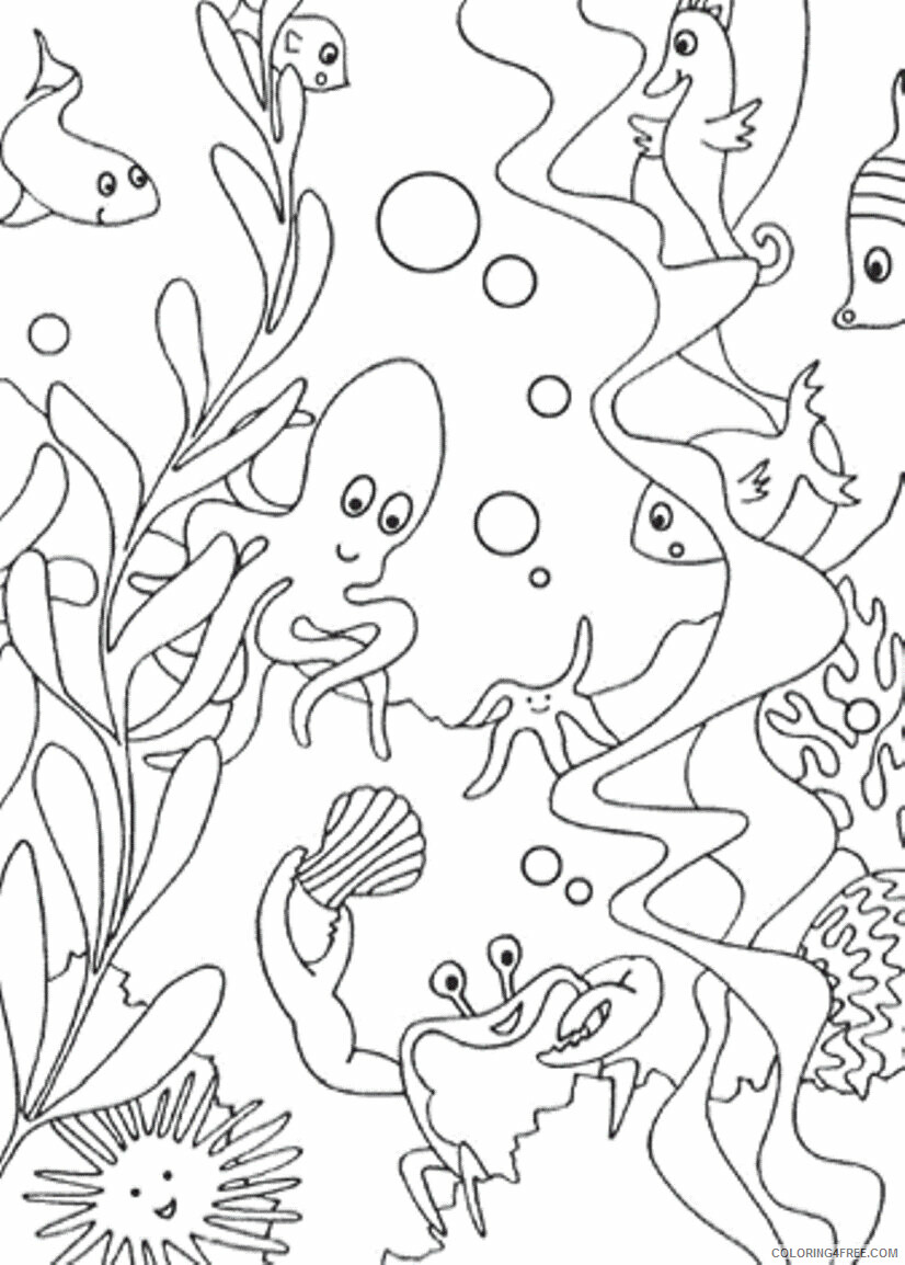 Animal Coloring Pages of Ocean Animals Printable Sheets Of Sea Animals 2021 a 0415 Coloring4free